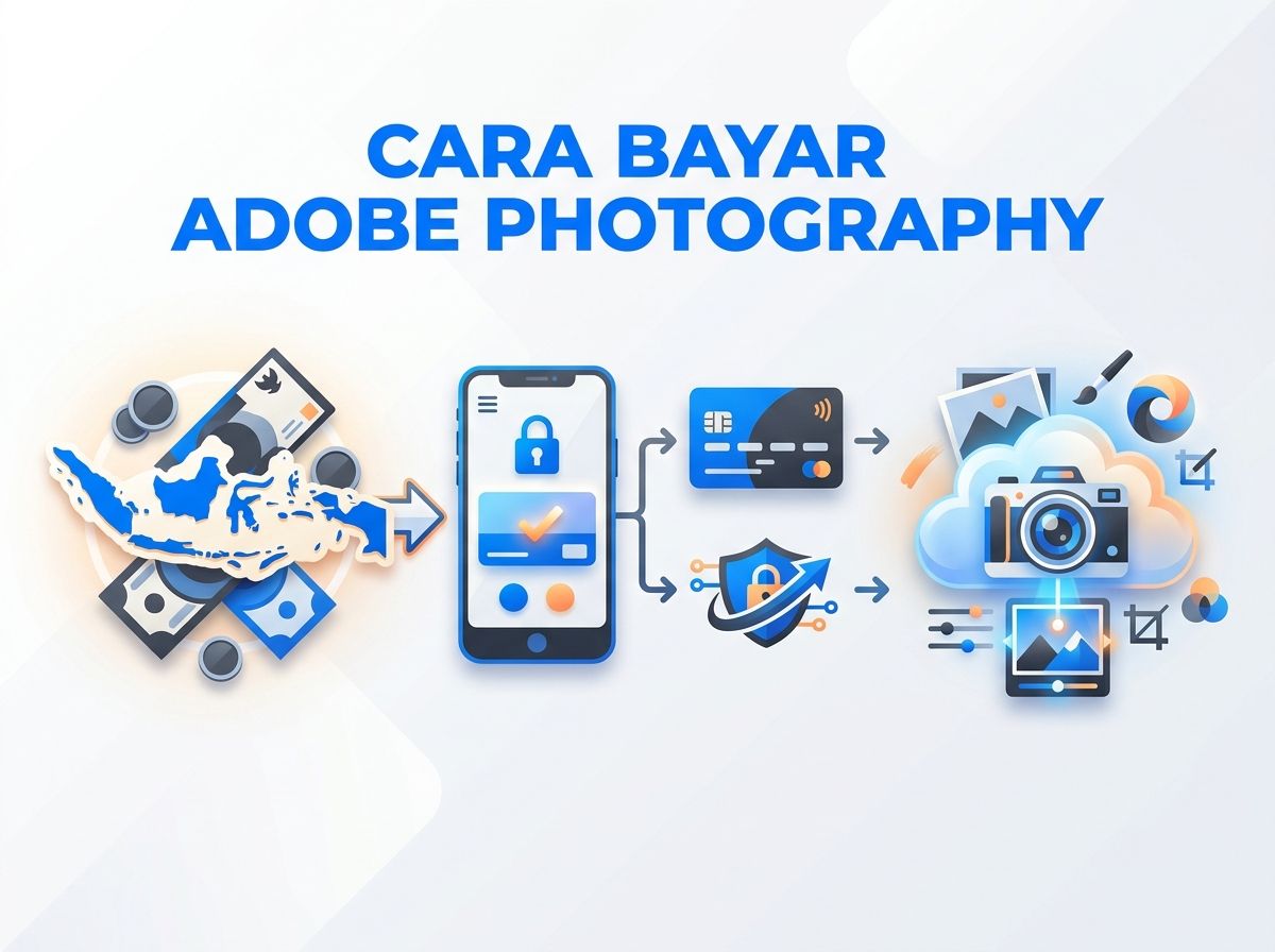 Ilustrasi Cara Bayar Adobe Photography Plan dari Indonesia dalam Rupiah