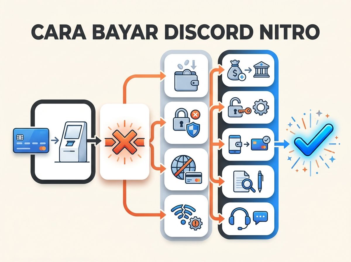 Ilustrasi Cara Bayar Discord Nitro Saat Kartu Ditolak: Penyebab & Solusi