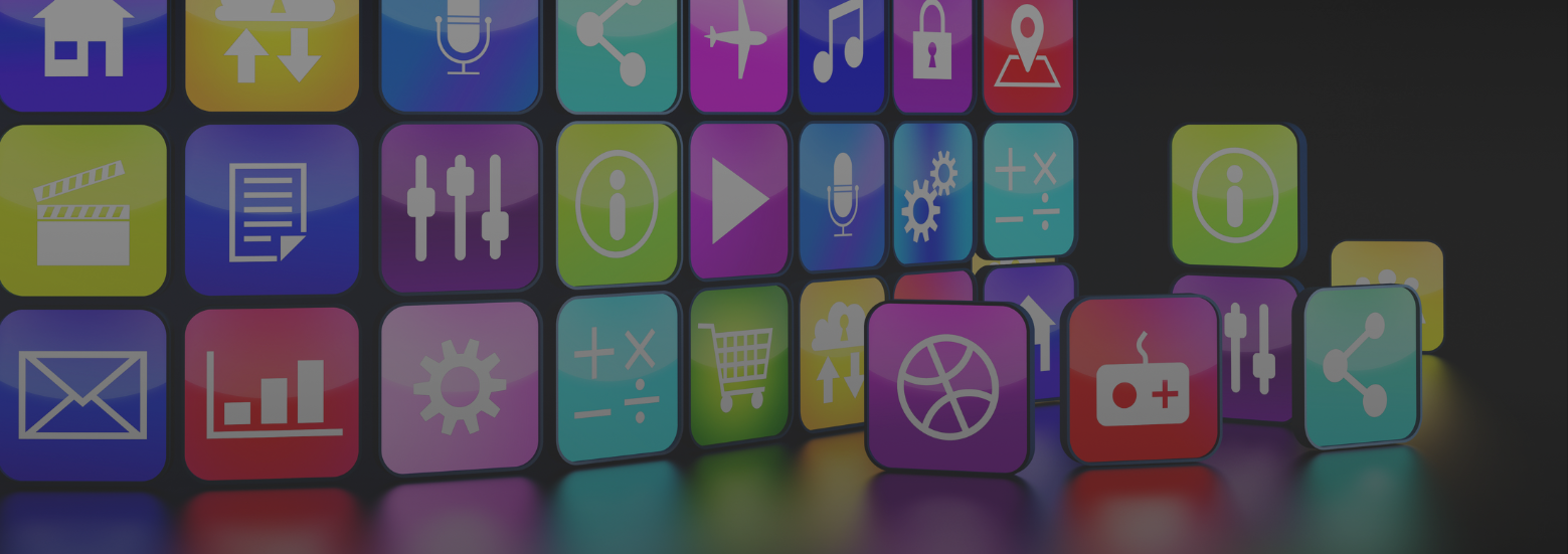 Colorful app icons illustration representing various premium apps for streaming, productivity, and entertainment.
