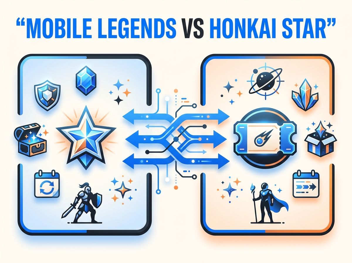 Ilustrasi Starlight Member vs Express Pass: Mobile Legends vs Honkai Star