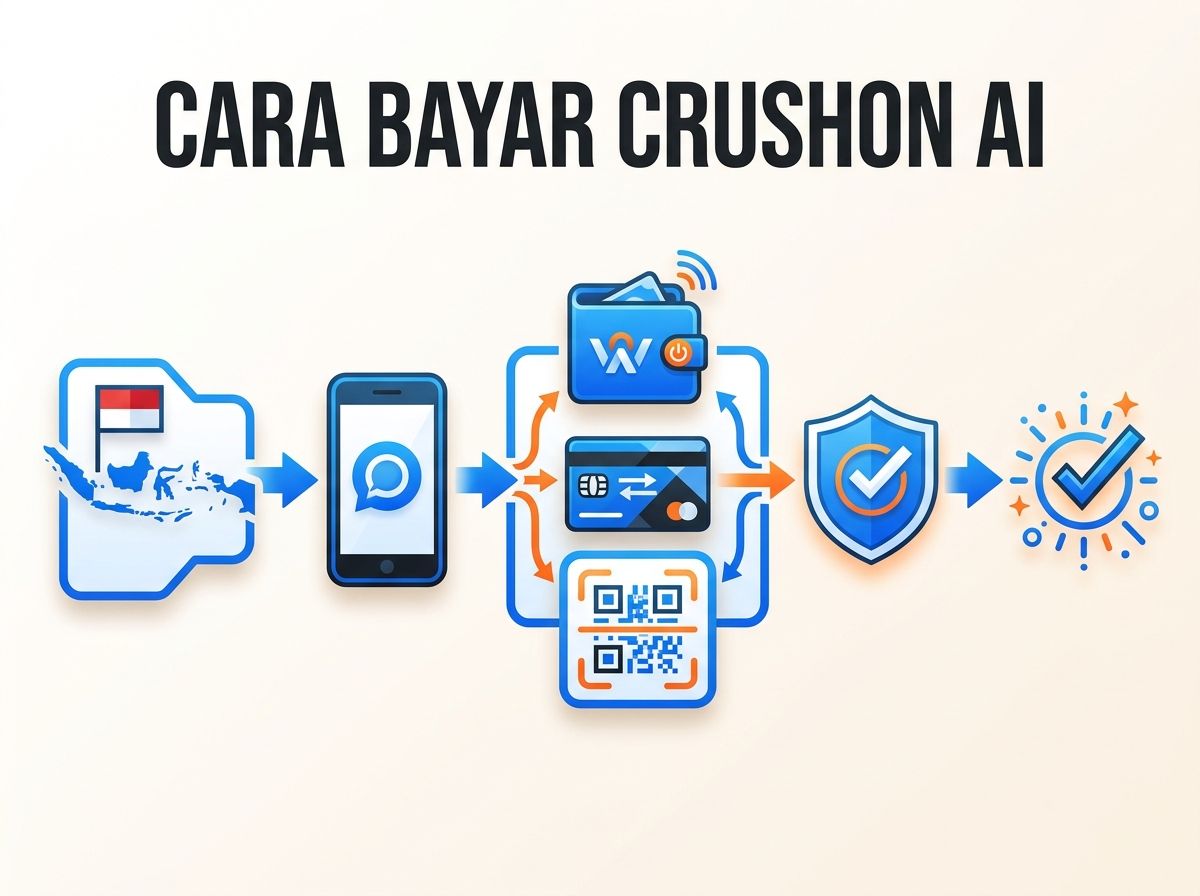 Ilustrasi Cara Bayar Crushon AI dari Indonesia Tanpa Kartu Kredit