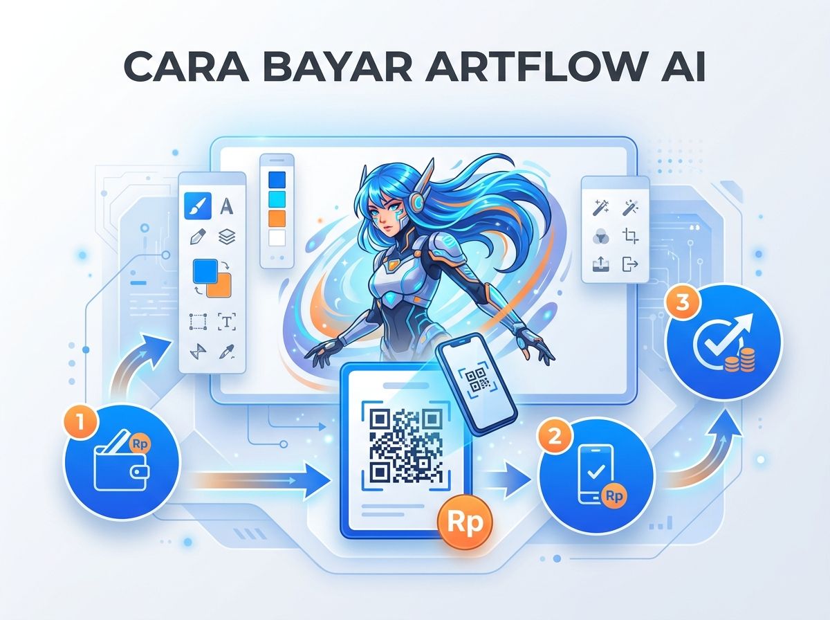 Ilustrasi Cara Bayar Artflow AI dari Indonesia Tanpa Kartu Kredit