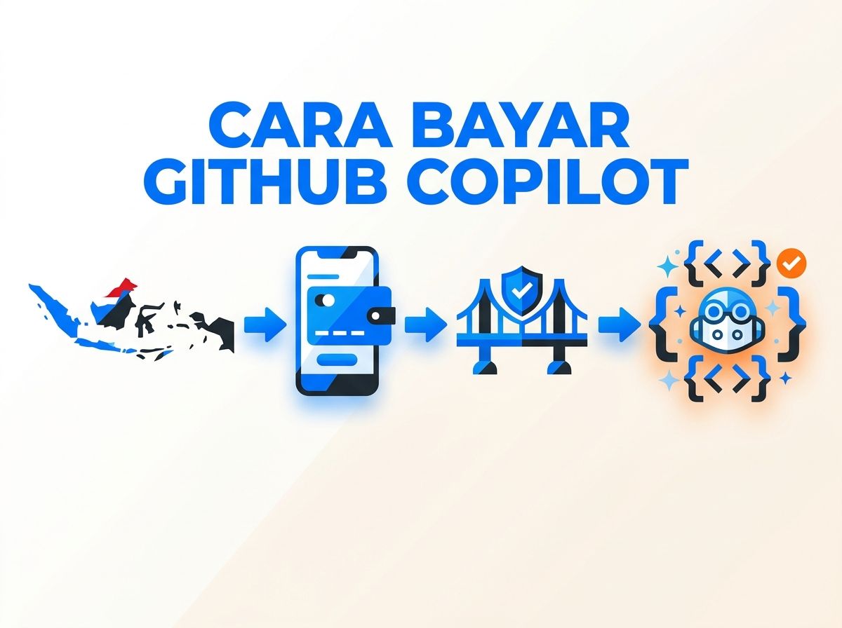 Ilustrasi Cara Bayar GitHub Copilot Pro dari Indonesia Tanpa Kartu Kredit