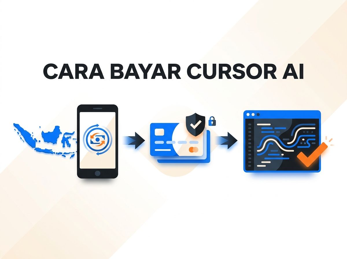 Ilustrasi Cara Bayar Cursor AI Pro dari Indonesia Tanpa Kartu Kredit