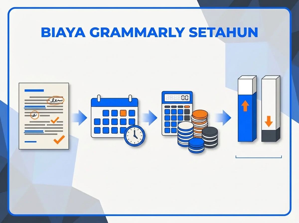 Ilustrasi Berapa Total Biaya Langganan Grammarly Premium Setahun dari Indonesia