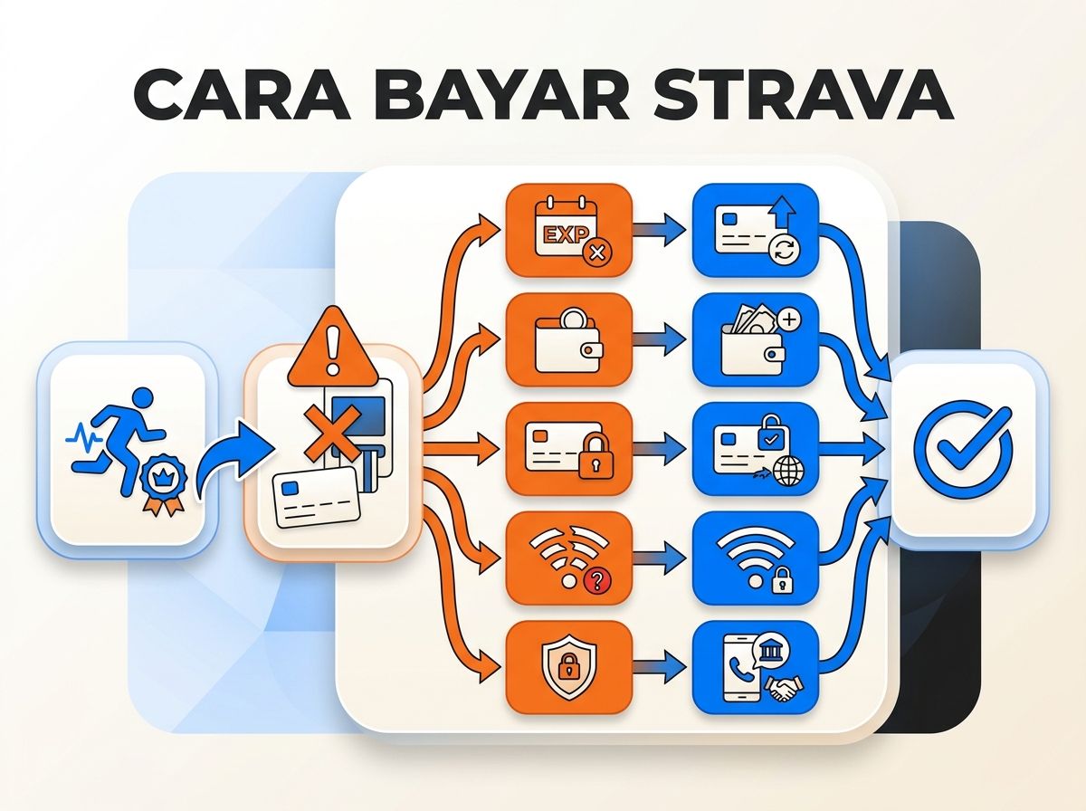 Ilustrasi Strava Premium Gagal Bayar atau Kartu Ditolak: Penyebab dan Solusi