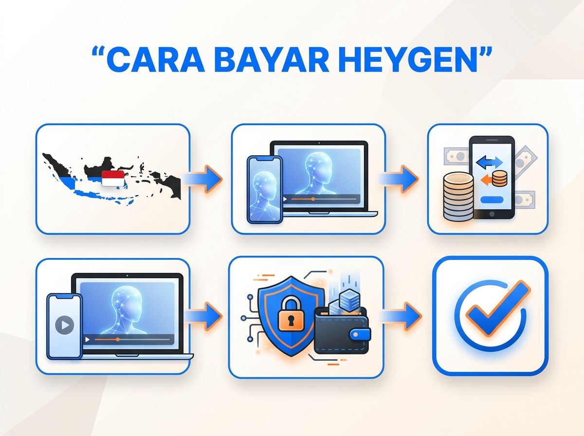 Ilustrasi Cara Bayar HeyGen dari Indonesia Tanpa Kartu Kredit