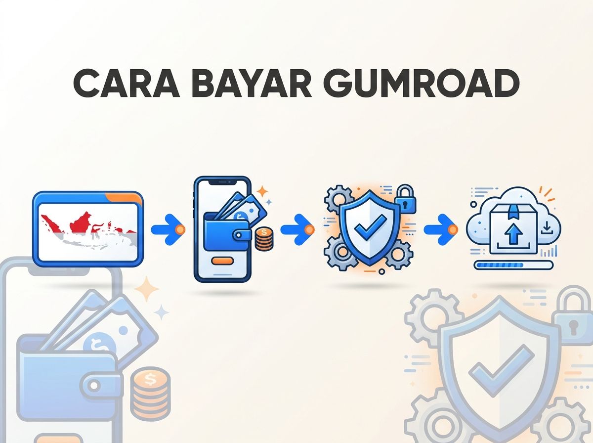 Ilustrasi Cara Bayar Gumroad dari Indonesia Tanpa Kartu Kredit