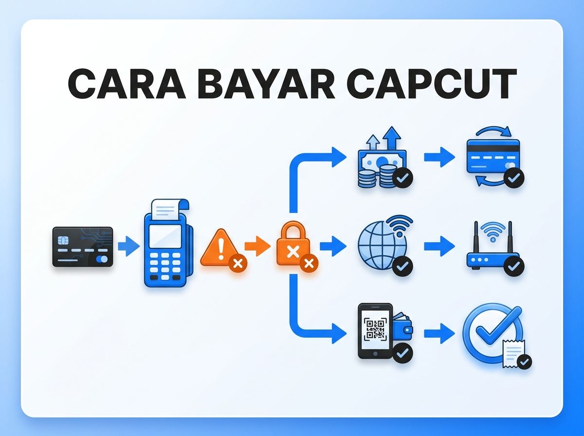 Ilustrasi Capcut Pro Gagal Bayar atau Kartu Ditolak: Penyebab dan Solusi