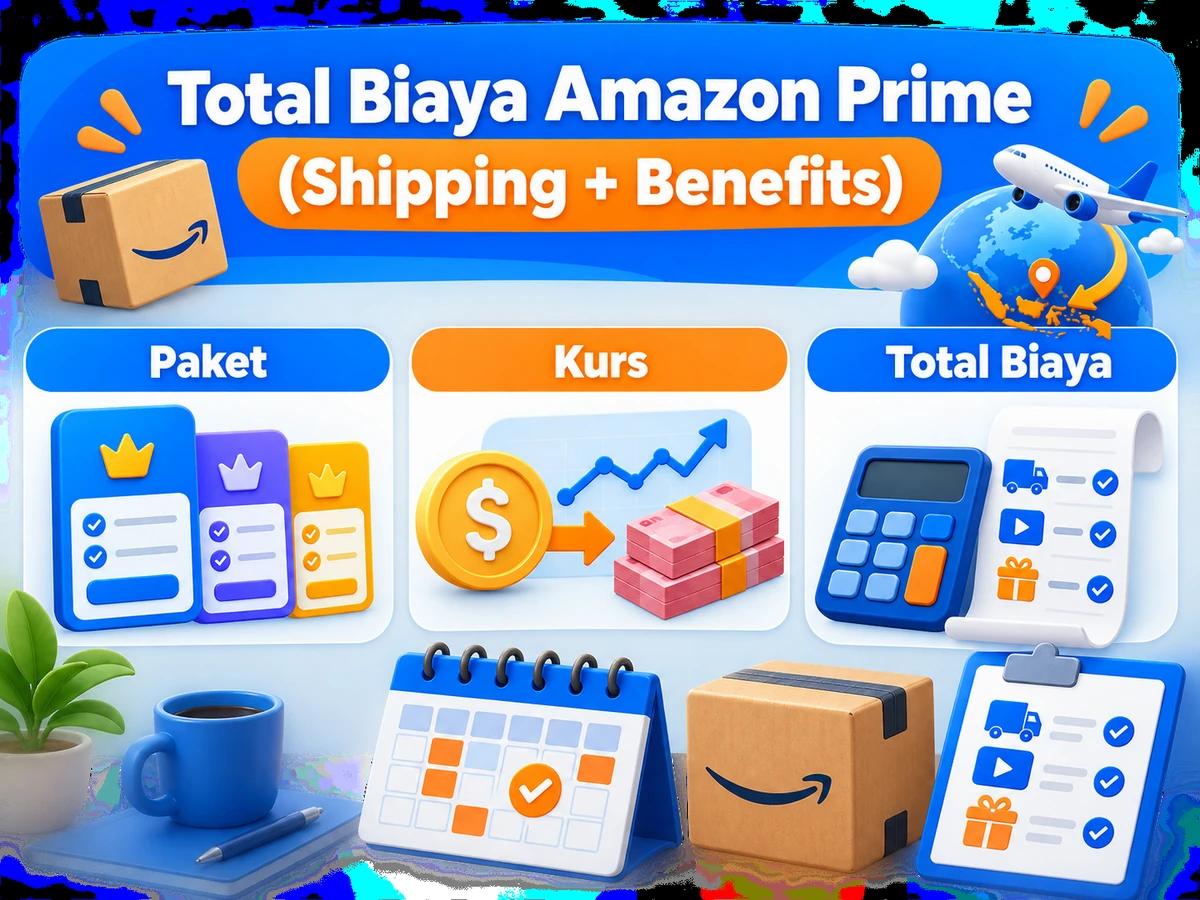 Ilustrasi perbandingan paket dan perencanaan biaya layanan digital dalam rupiah menggunakan kalkulator dan kalender bulanan.