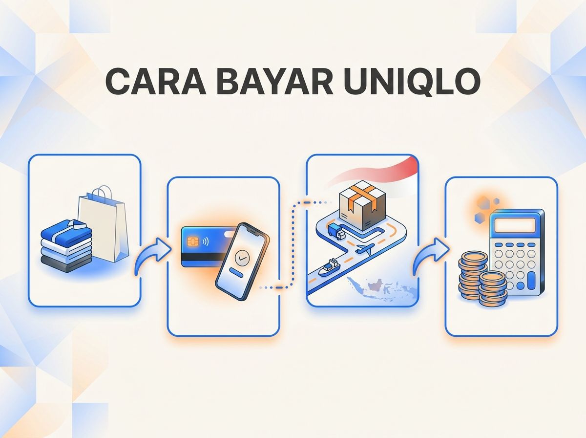 Ilustrasi Cara Bayar Uniqlo dari Indonesia: Paket dan Total Rupiah