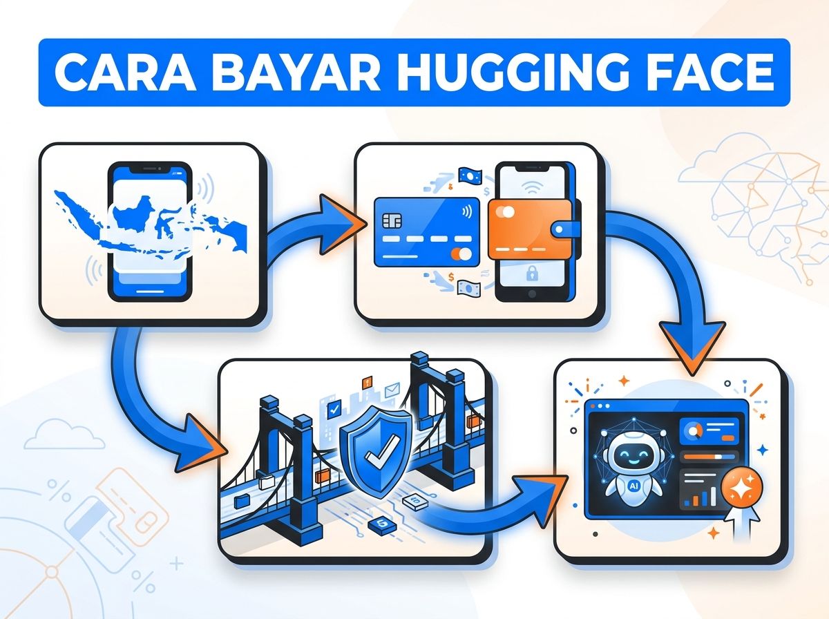 Ilustrasi Cara Bayar Hugging Face Pro dari Indonesia