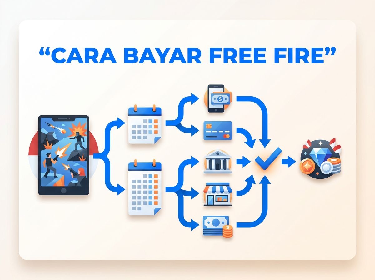 Ilustrasi Cara Bayar Free Fire Weekly/Monthly Membership dari Indonesia