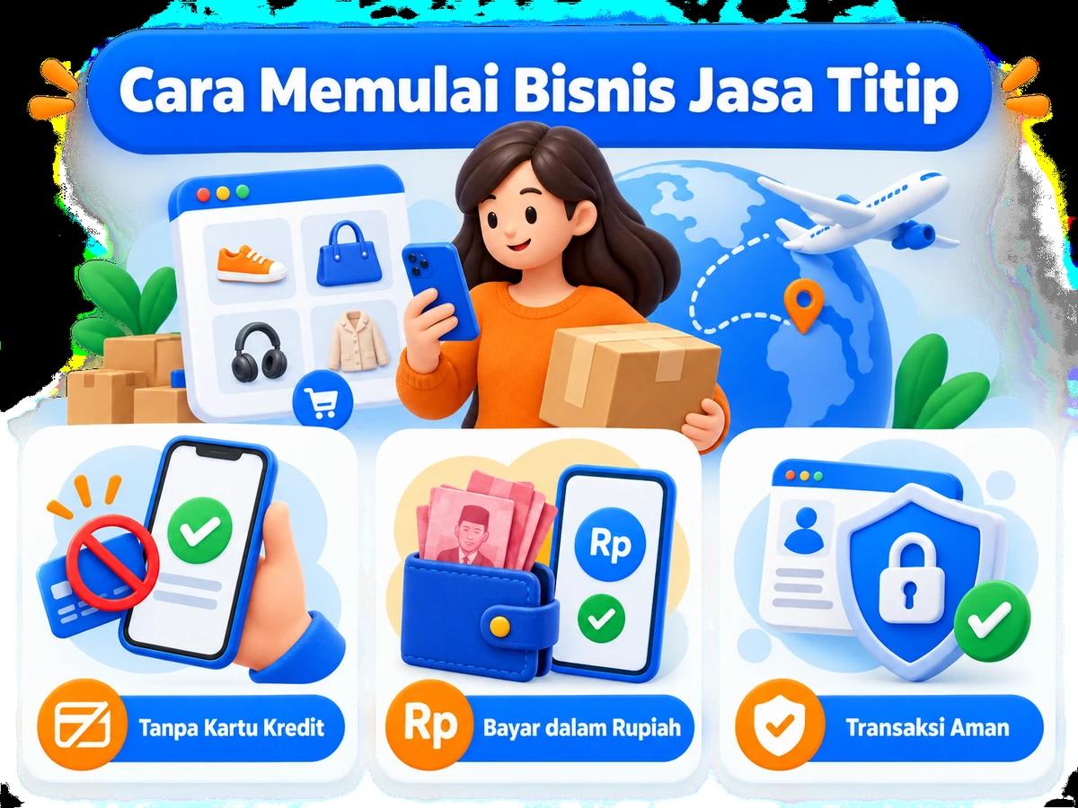 Ilustrasi pembayaran layanan digital dari Indonesia melalui ponsel, perencanaan biaya rupiah, dan konfirmasi transaksi digital yang aman.