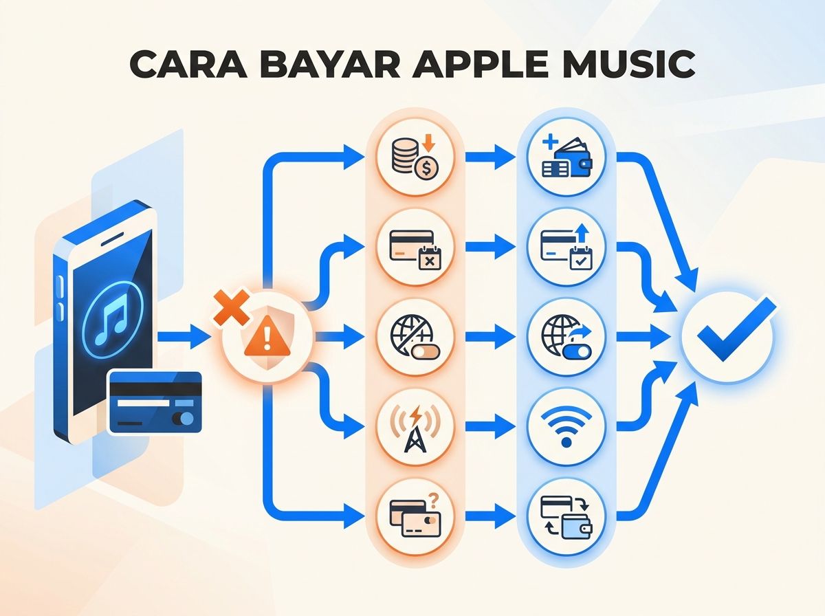 Ilustrasi Apple Music Gagal Bayar atau Kartu Ditolak: Penyebab dan Solusi