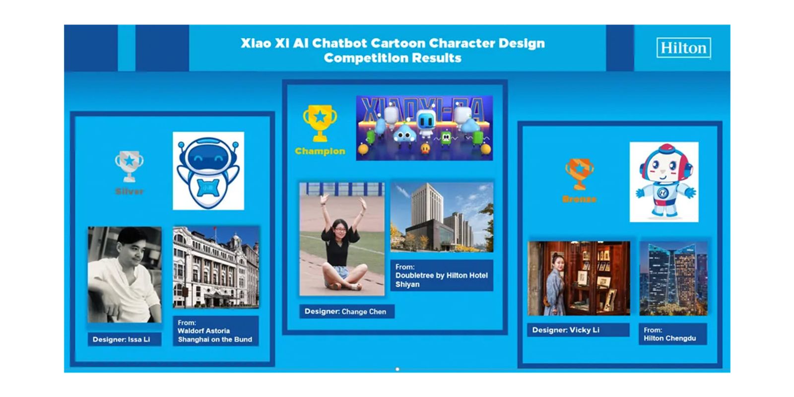 Hilton’s AI chatbot Xiao Xi delivering 24/7 travel support through WeChat mini program.