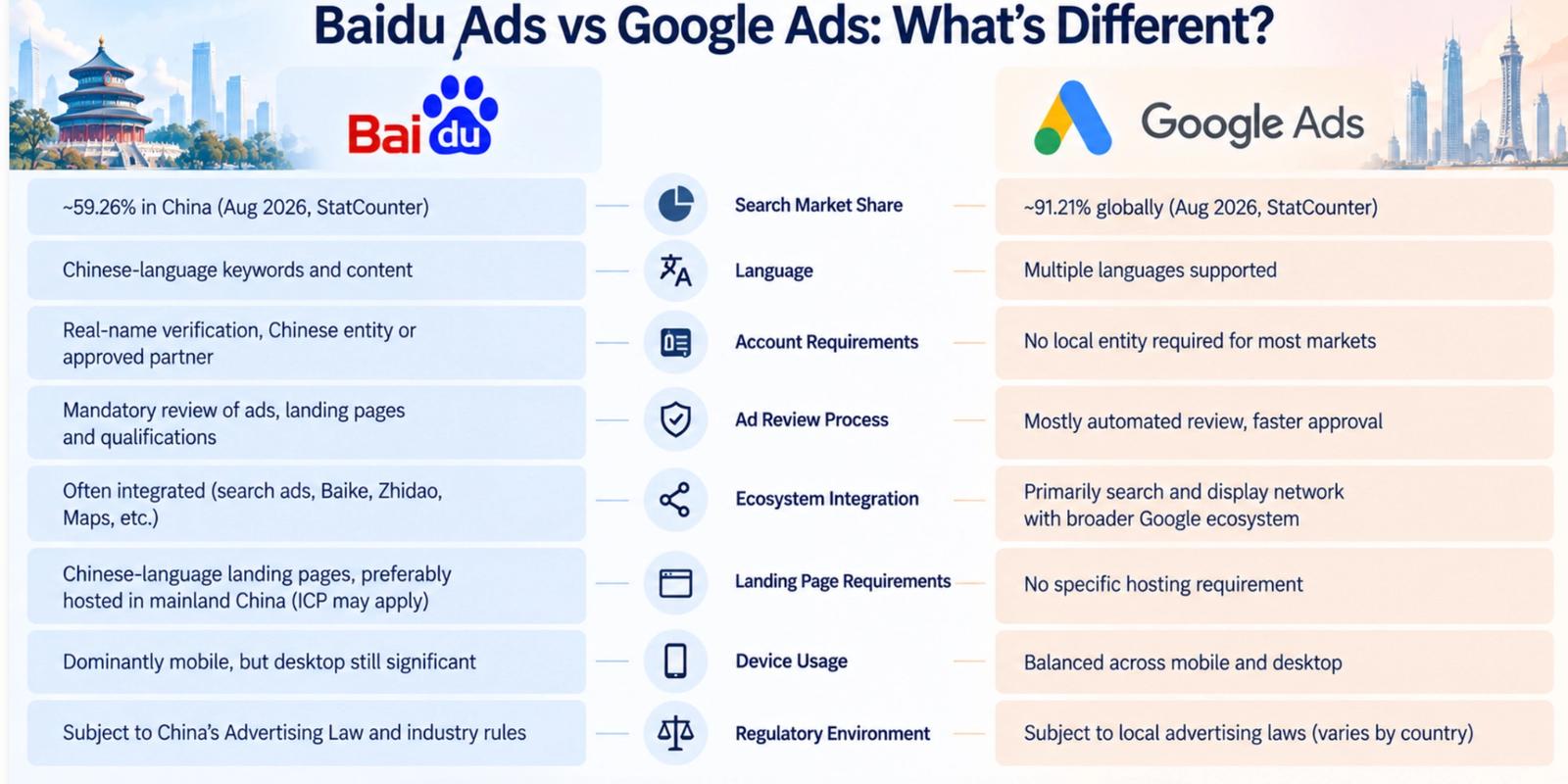 Baidu Ads vs Google Ads