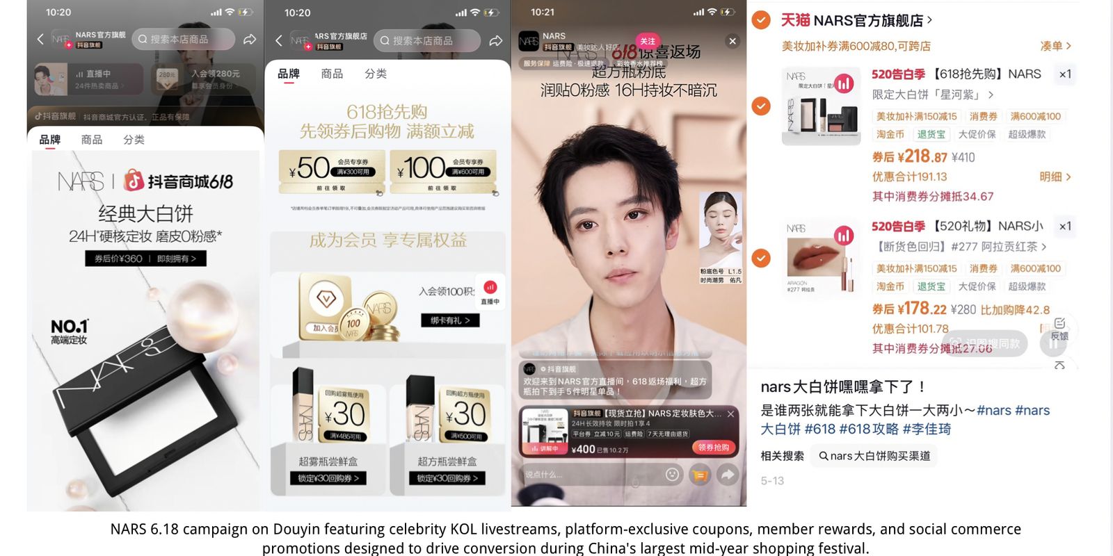 How NARS Uses KOLs and Douyin Livestreaming During 6.18