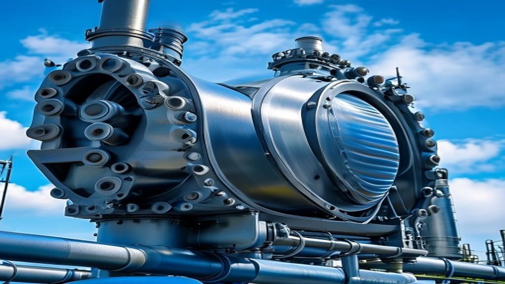 Silenciador industrial d'absorció sobre línia de descàrrega de compressor