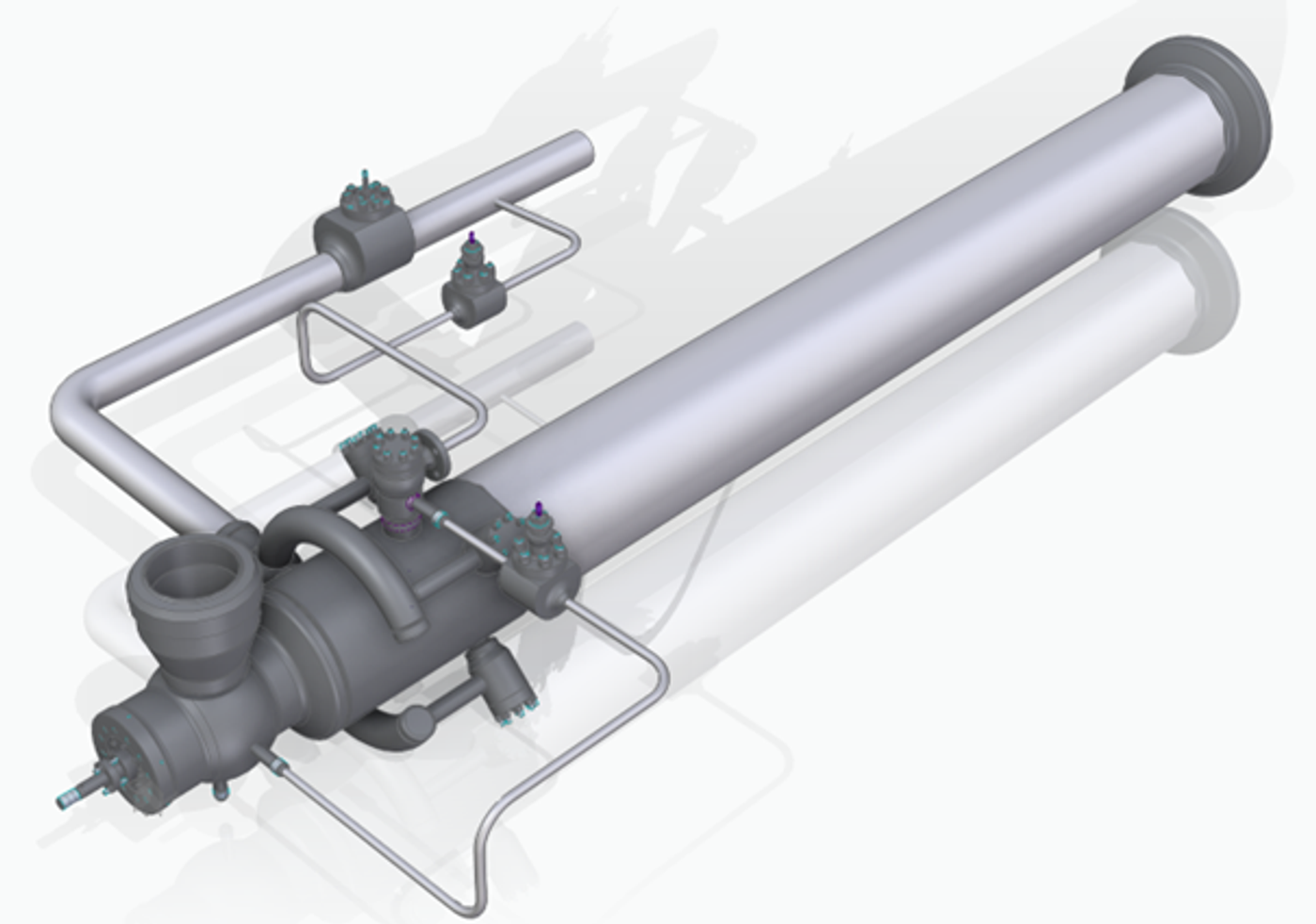 BVT-TB steam conditioning valve with spring-loaded spray nozzle