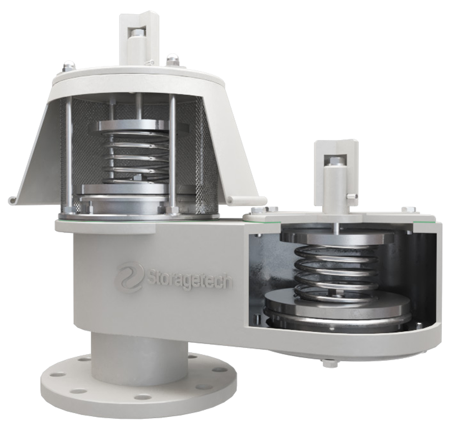 Model 101 Top-mounted, end-of-line, spring-operated vacuum relief valve — Strainers