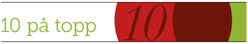 10 p&aring; topp