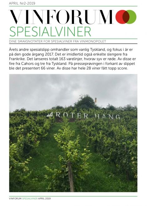Spesialslipp for 2017 tysk riesling