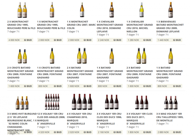 Sommerens vinauksjon på nett