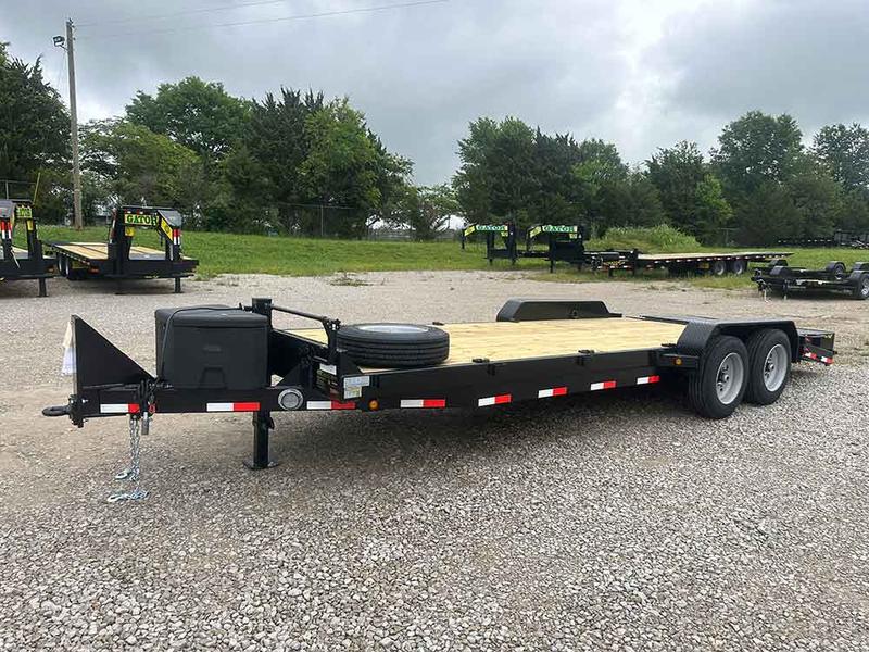 16k contractor trailer with wide ramps & tall hitch plate