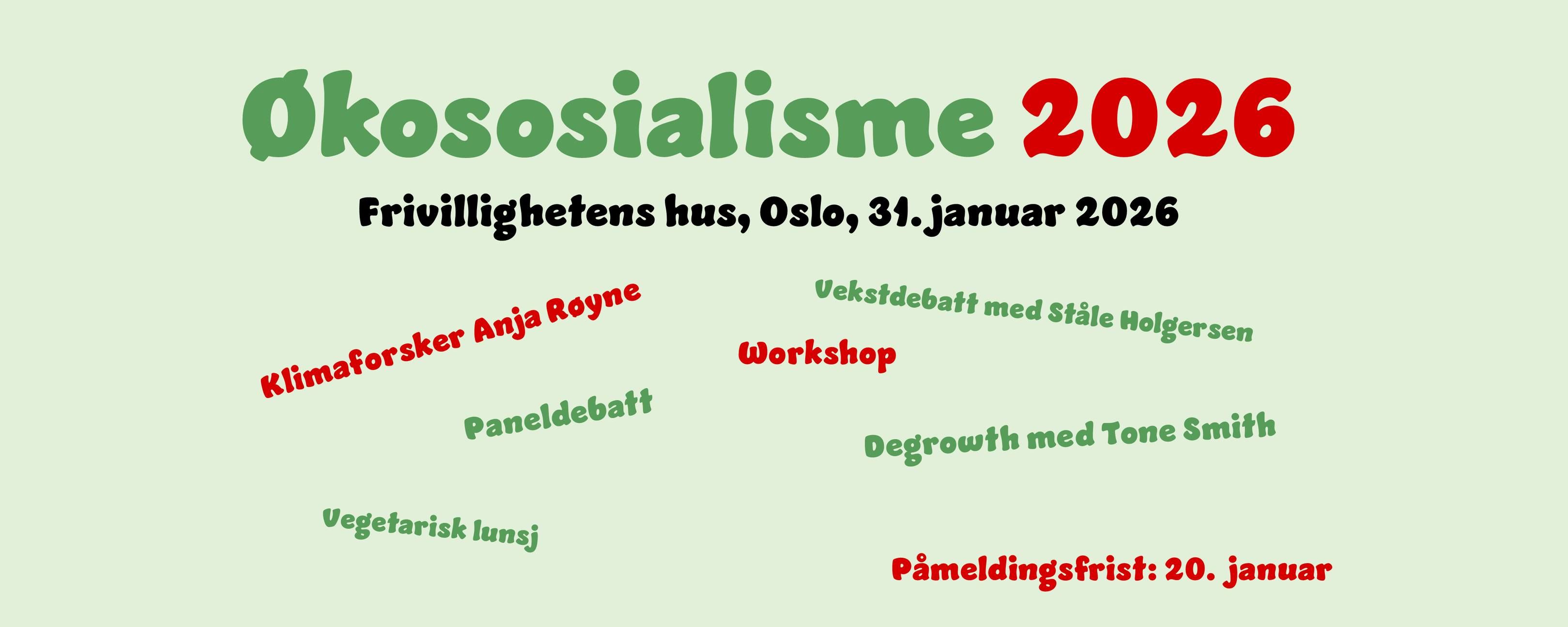 Økososialisme 2026