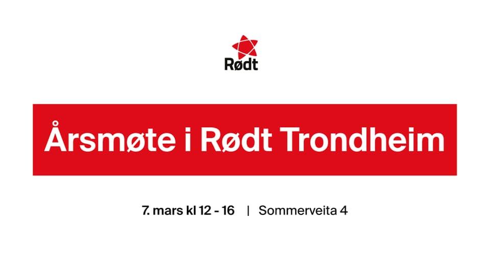 Årsmøte i Rødt Trondheim 07.03.20  