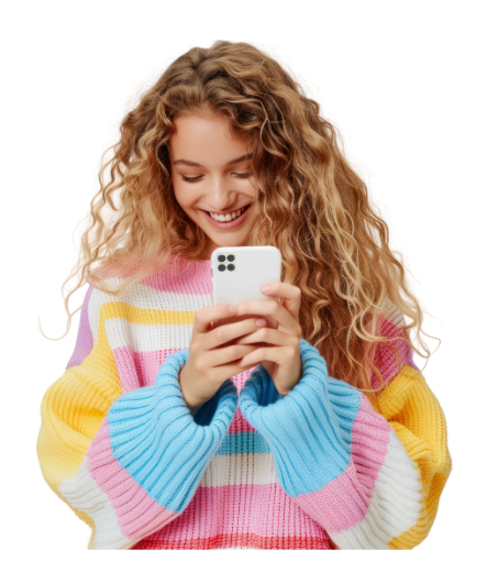 meisje met samsung