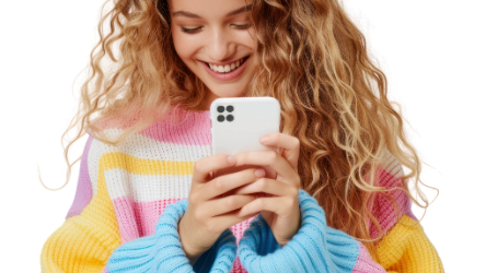 meisje met samsung