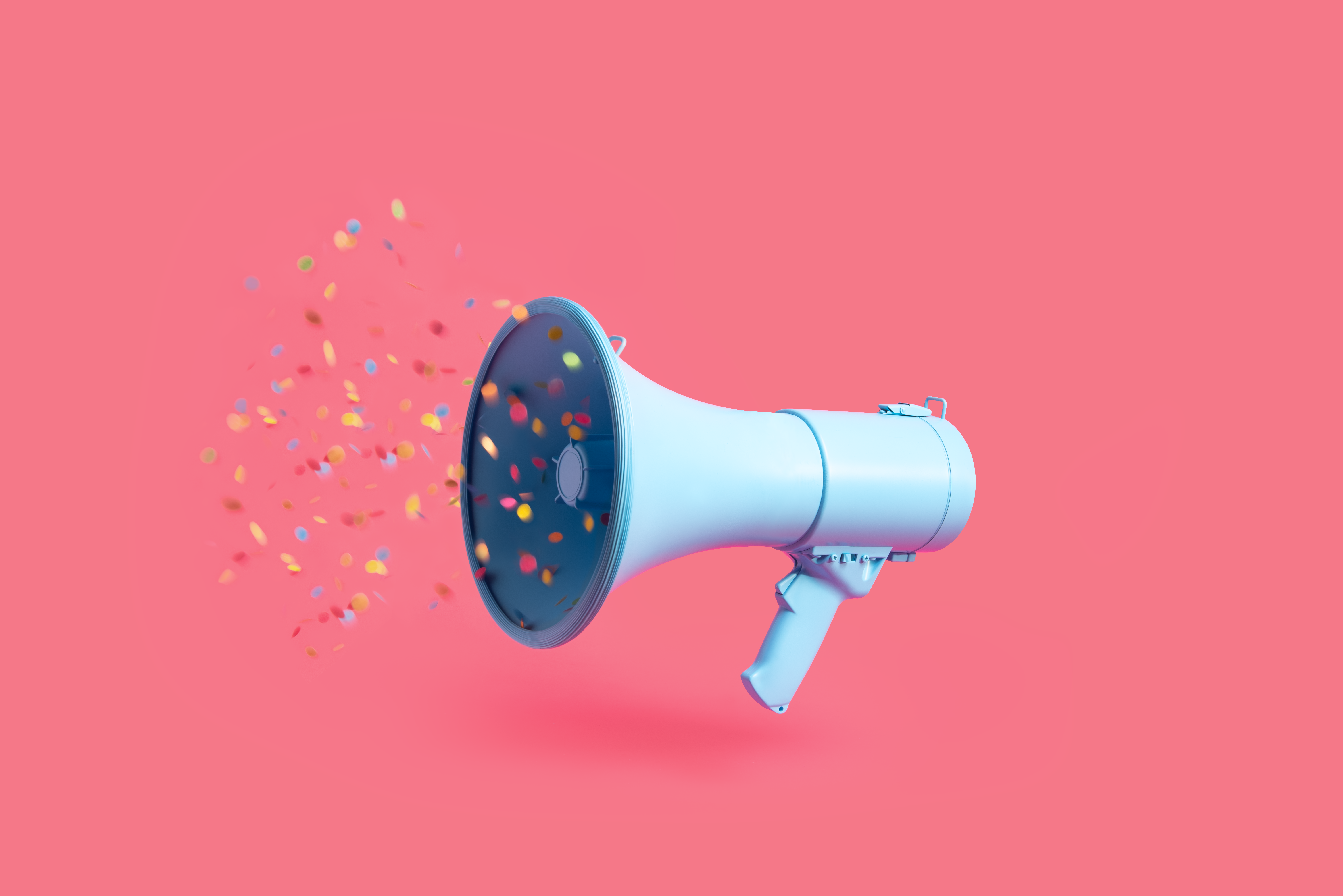 Megafoon met confetti