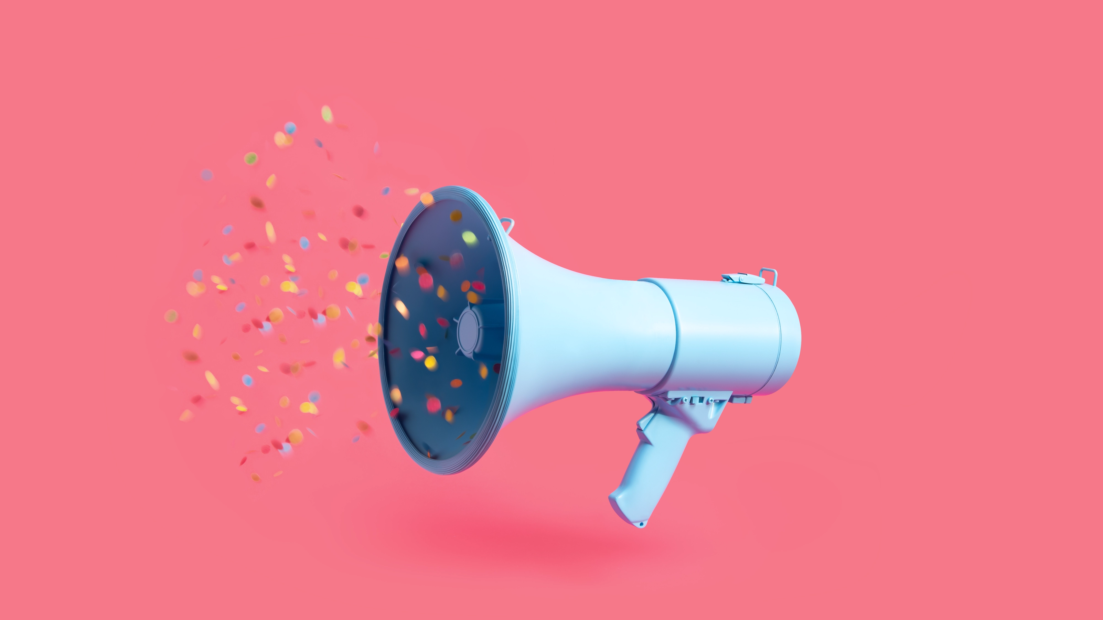 Megafoon met confetti