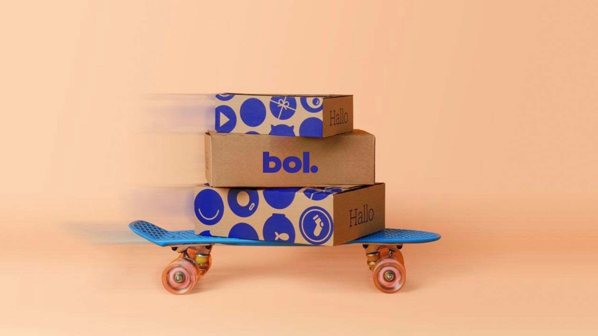 Bol-dozen op een skateboard