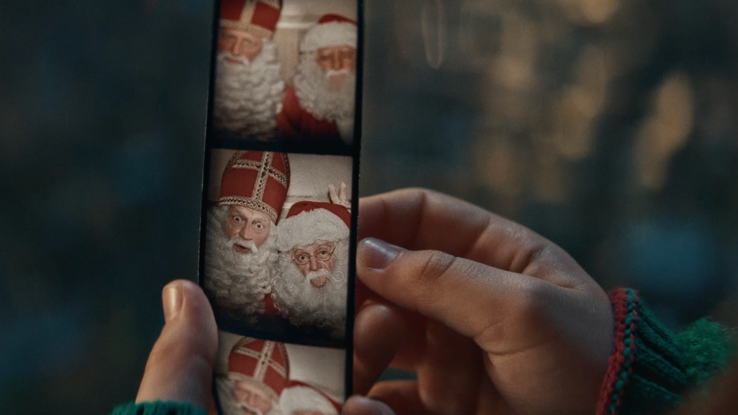 Sinterklaas and Santa Claus together