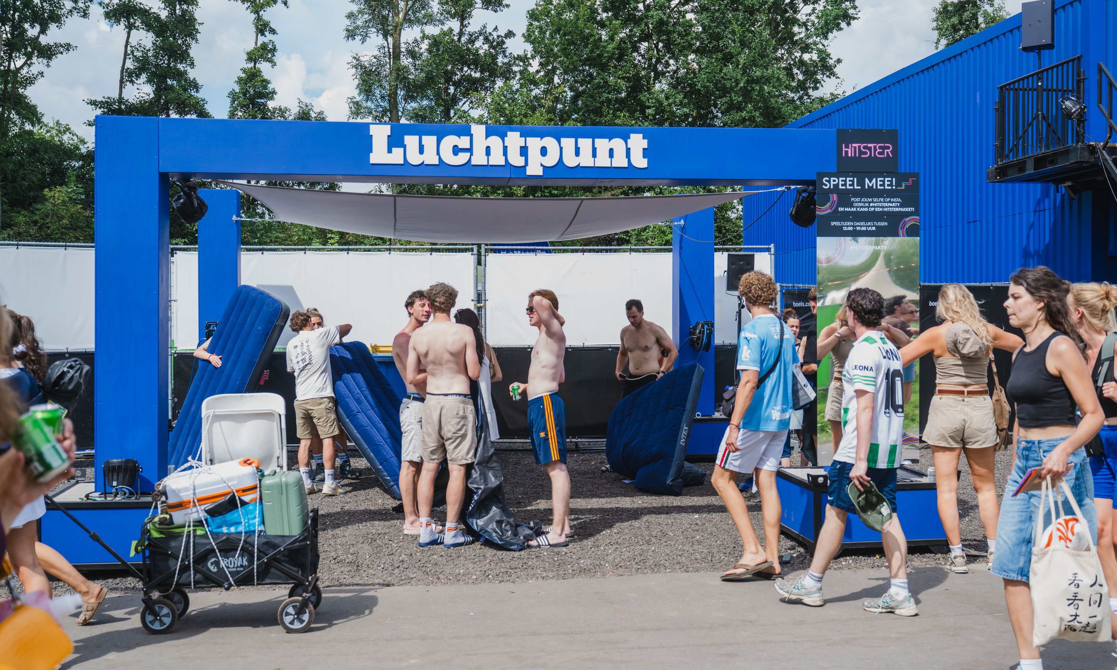 Blaas je matras op bij het Luchtpunt