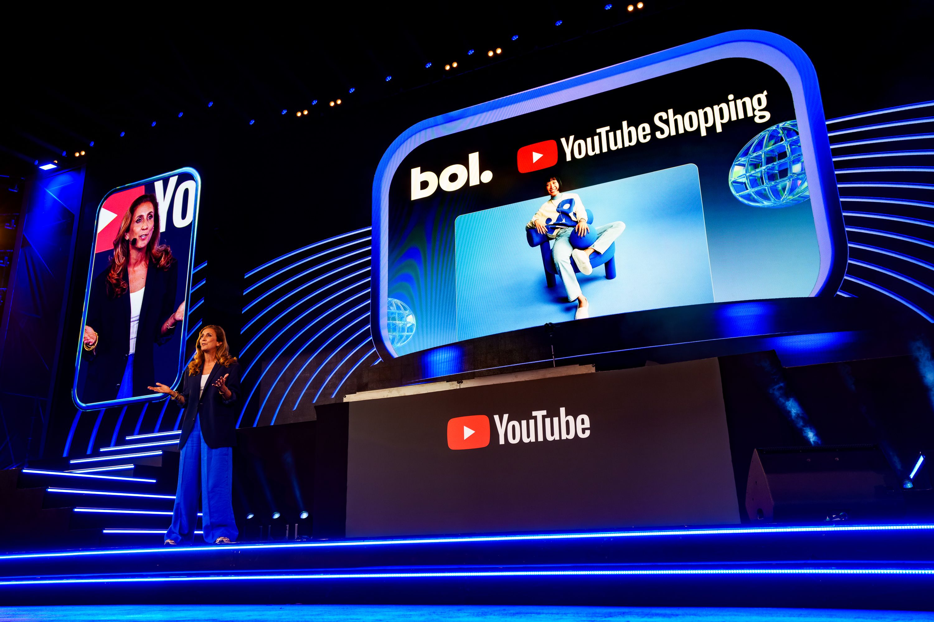 Fiona Vanderbroeck, Marketing and Consumer Director at bol, on the stage of Youtube Festival 2026