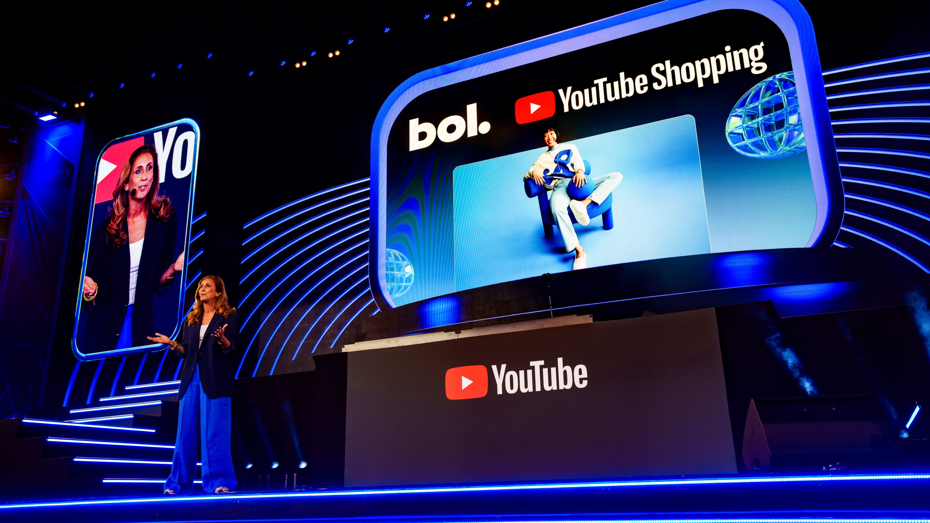 Fiona Vanderbroeck, Marketing and Consumer Director at bol, on the stage of Youtube Festival 2026