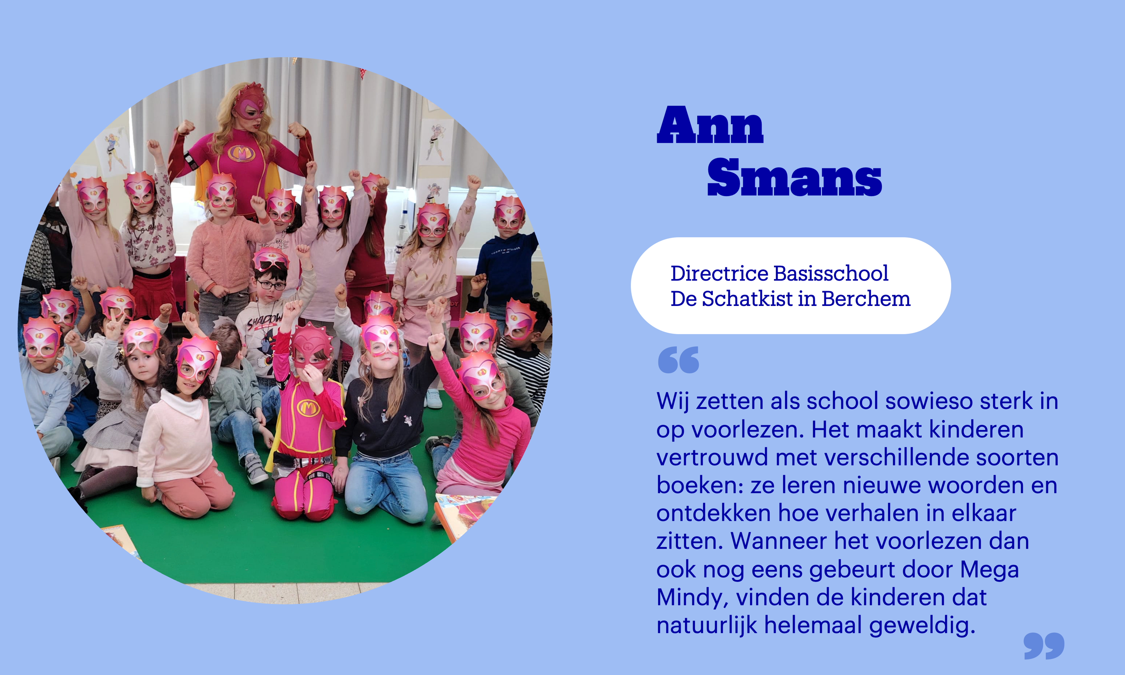Ann Smans over voorlezen op school.