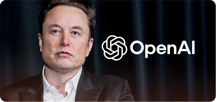 Image source: Wikimedia Commons (Elon Musk) (Open AI logo)
