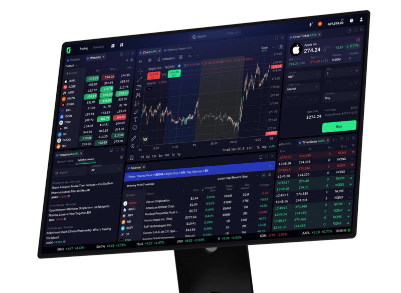 TZ1 platform on a desk
