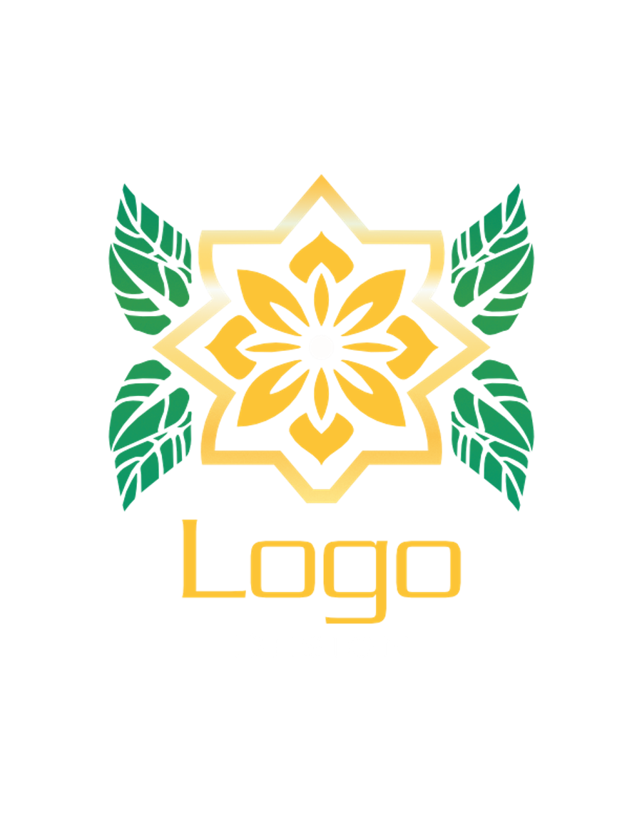 Natural wordmark graphic design logo with leaves