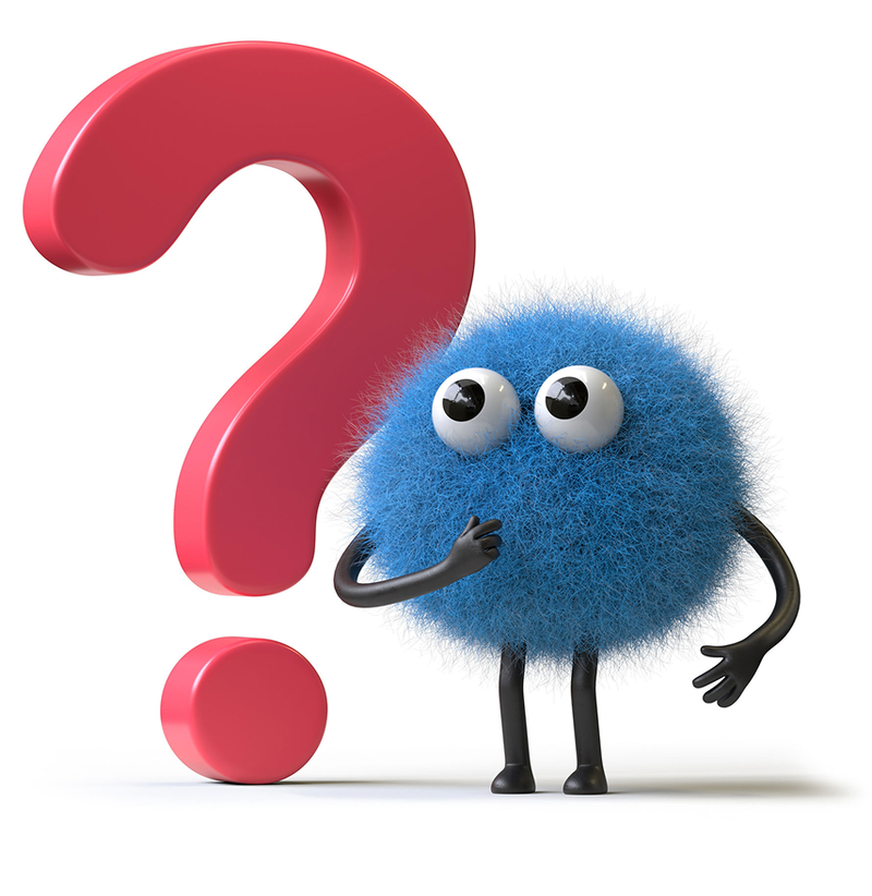 Question mark mascot