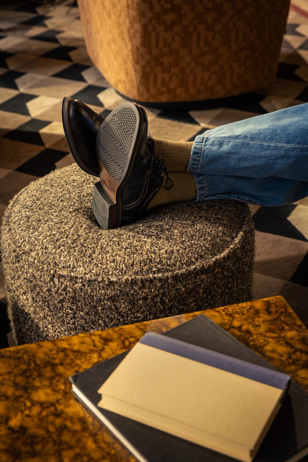 Feet on Ottoman