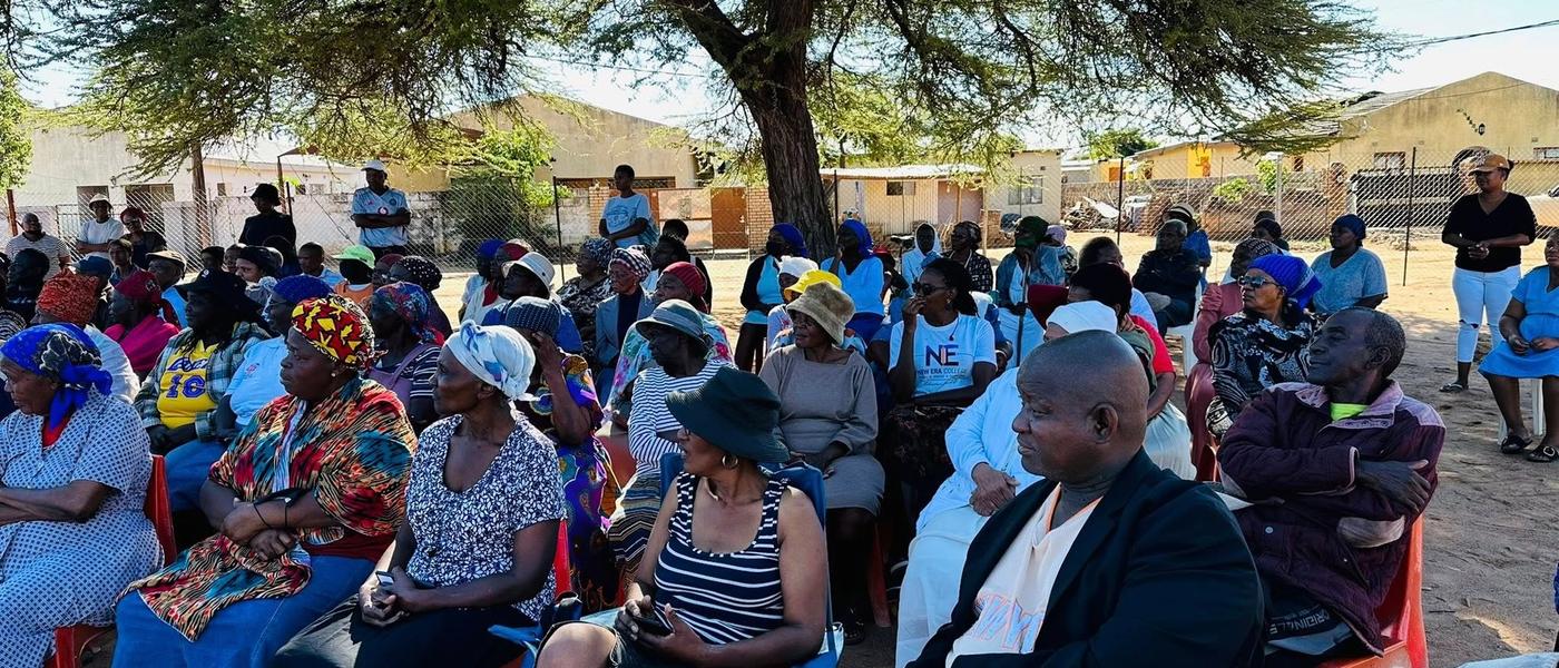 Re A Bua Foundation engages the Ledumang community in conversation about preventing GBV.
