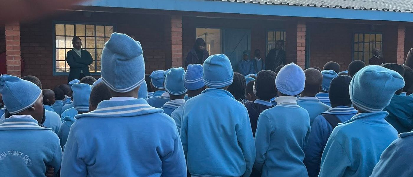 Re A Bua donates copies of Different but Equal at Bophirima Primary School in Gaborone.