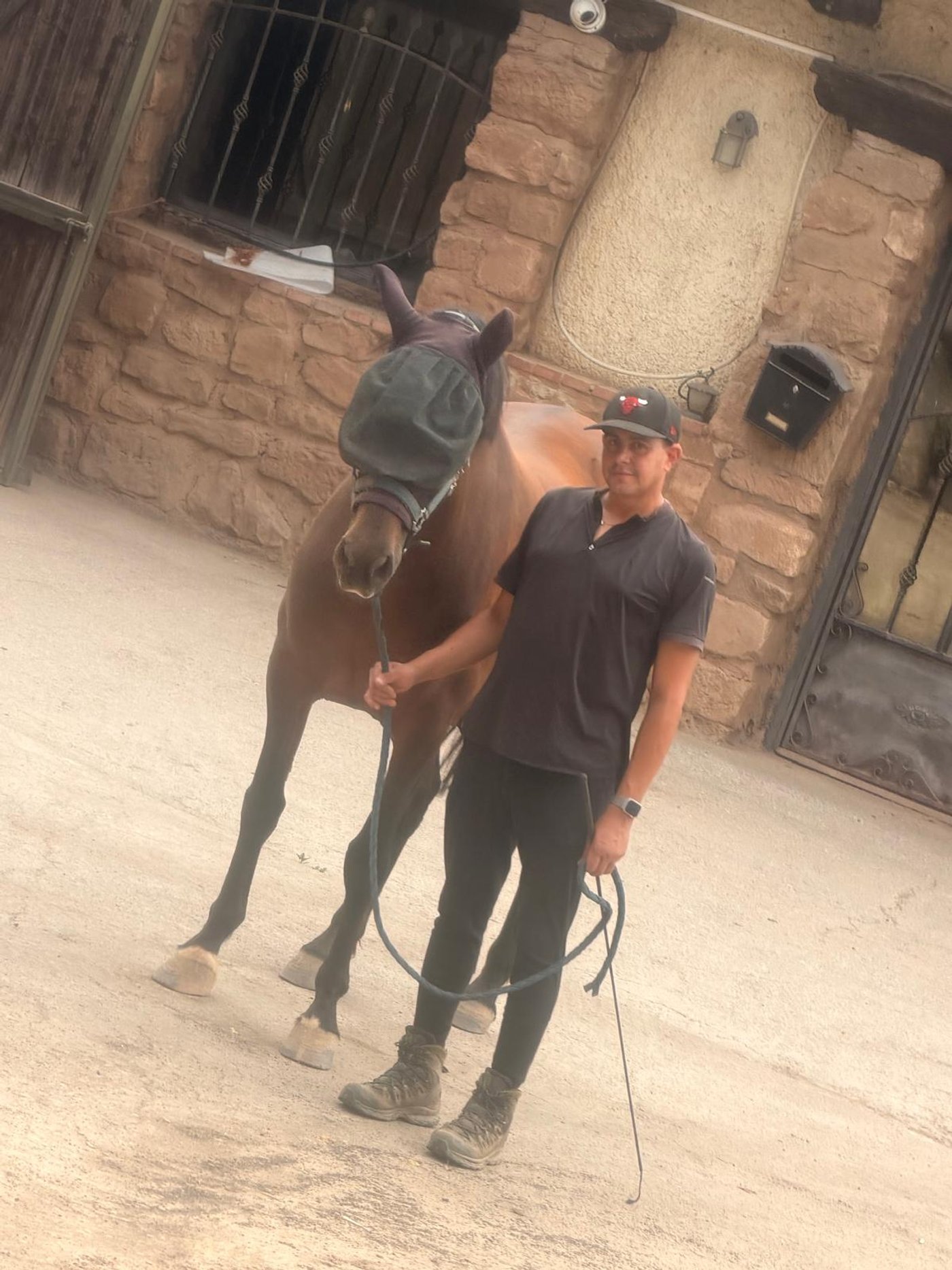 Óscar con su querida Preten