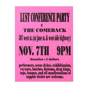 LUST (Lesbians Undoing Sexual Taboos): 507 West St.